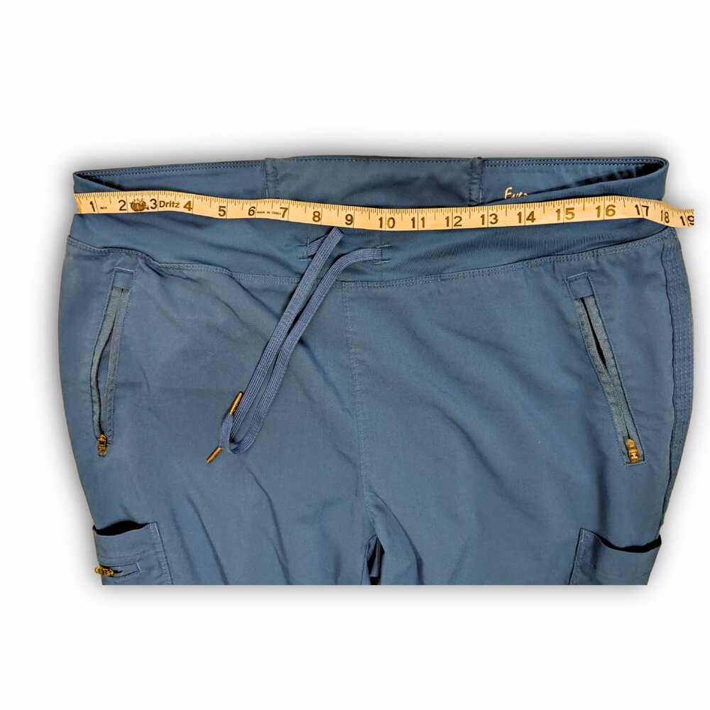 #5 Purple Label by Healing Hands Yoga Style Scrubs Royal Blue Pants– Size Large - Picture 4 of 6